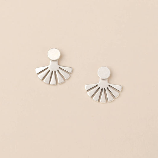 Refined Earring Collection - Sunburst Ear Jacket/Sterling S