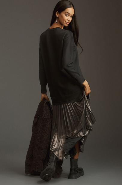 Sweater Pleated Skirt