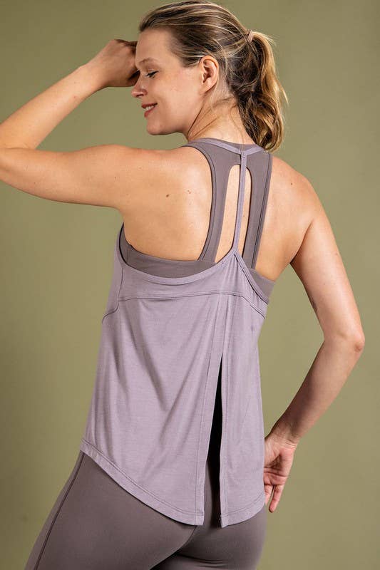 Open Back Tank Yoga Top