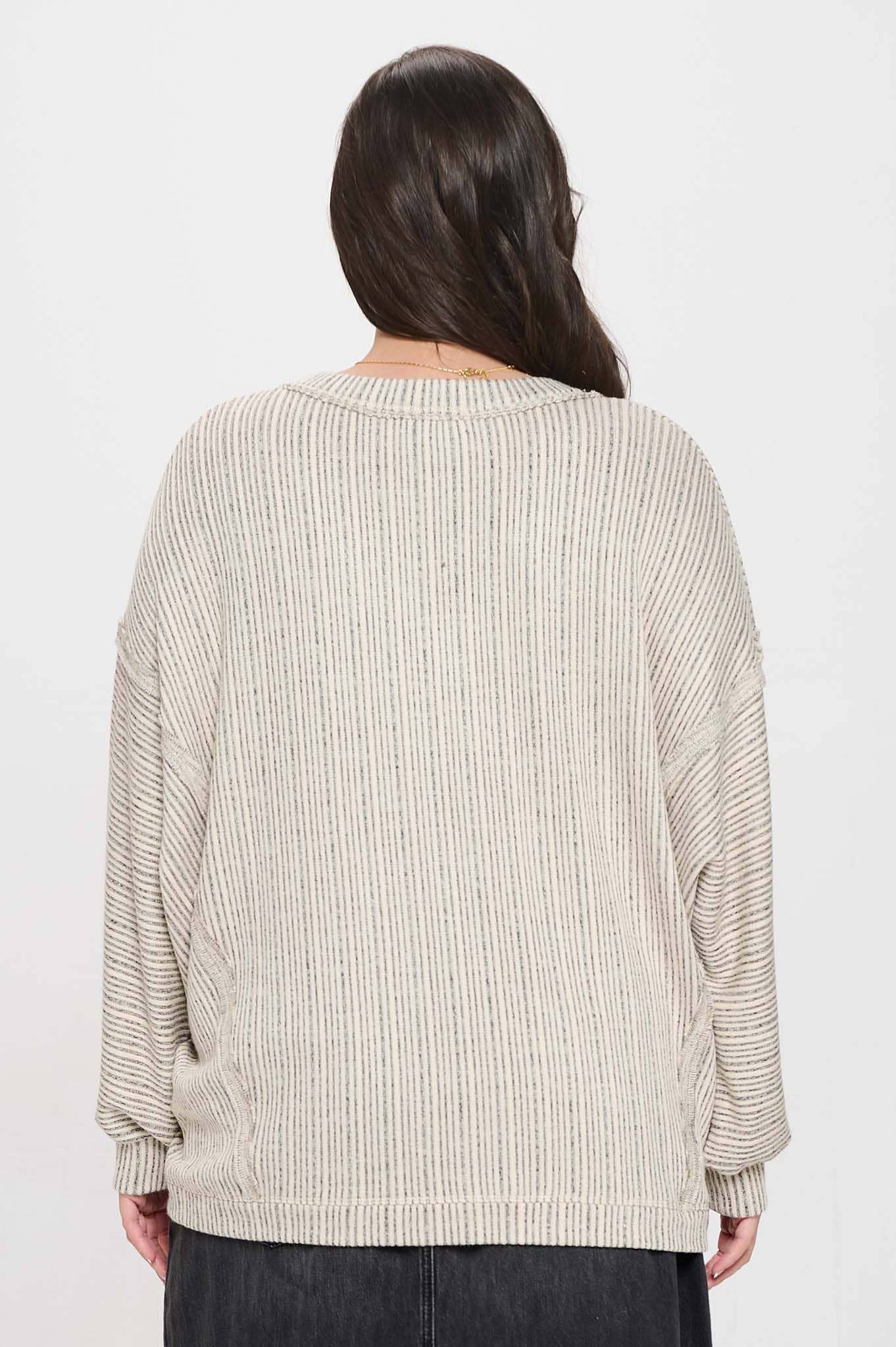 Plus Striped Pull Over