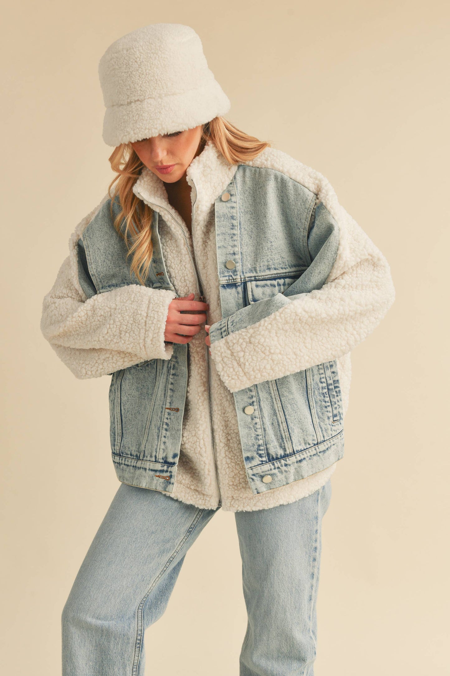 Denim and Sherpa Jacket