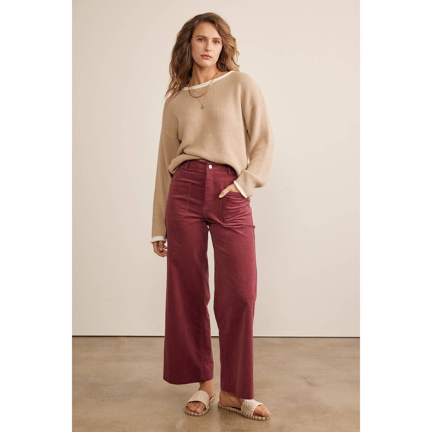 Cozy Wide Leg Corduroy Pant