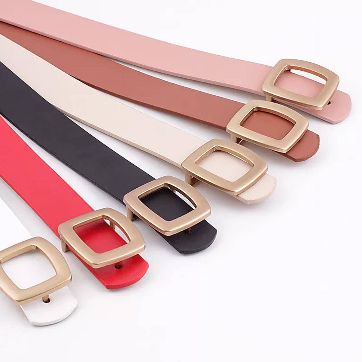 Retro Vegan Leather Women's Belt | 6 Colors - Medium