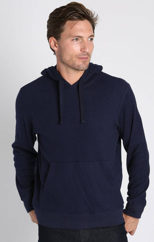 Navy Bedford Brushed Waffle Hoodie