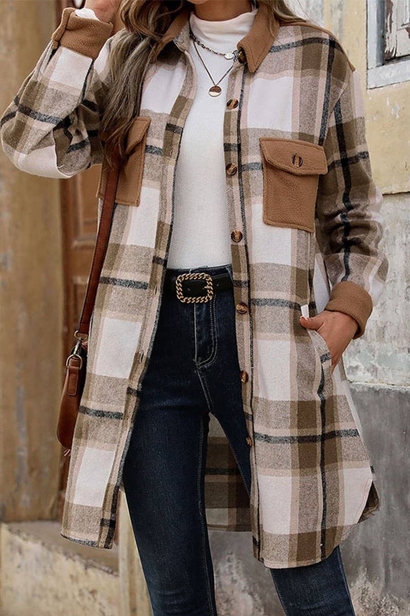 Casual Mid-Length Plaid