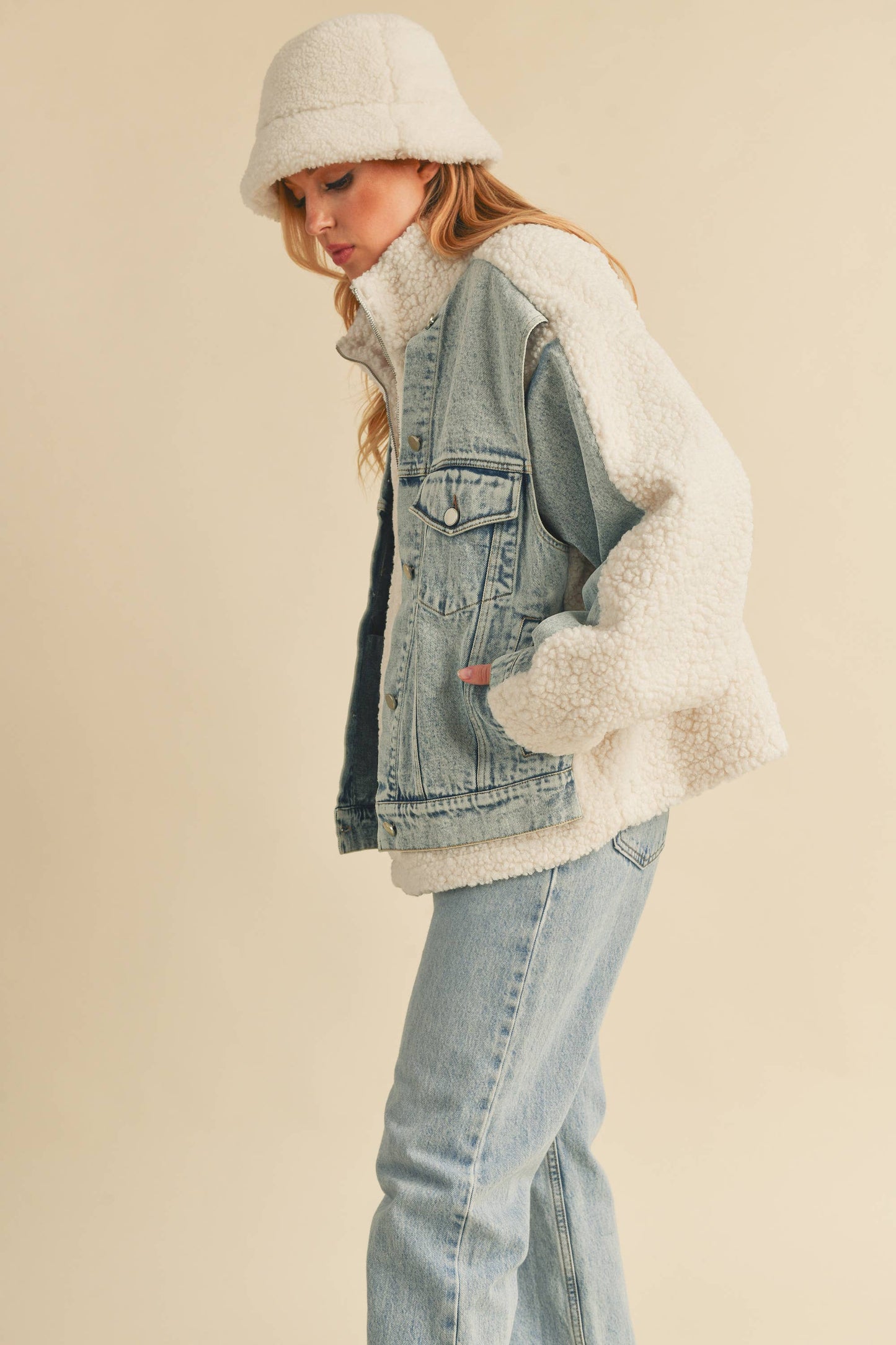 Denim and Sherpa Jacket