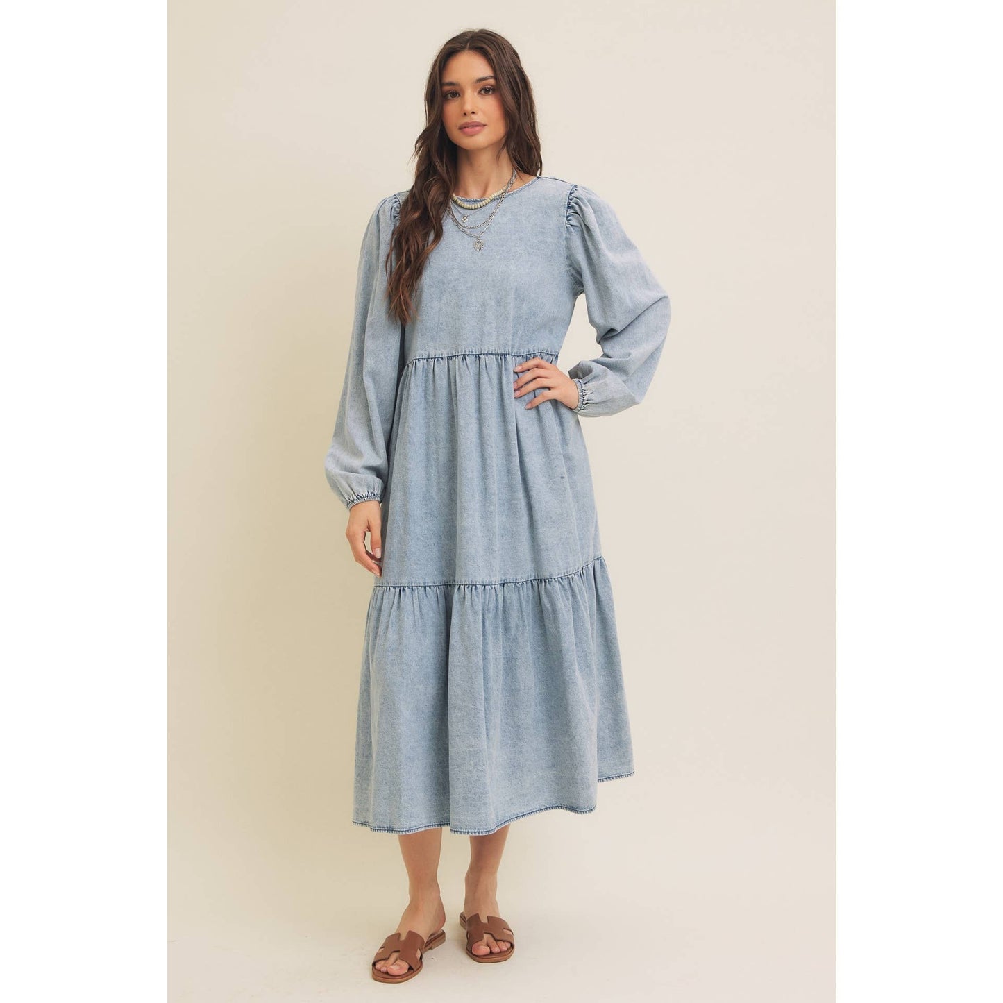 Acid Denim Wash Denim Dress