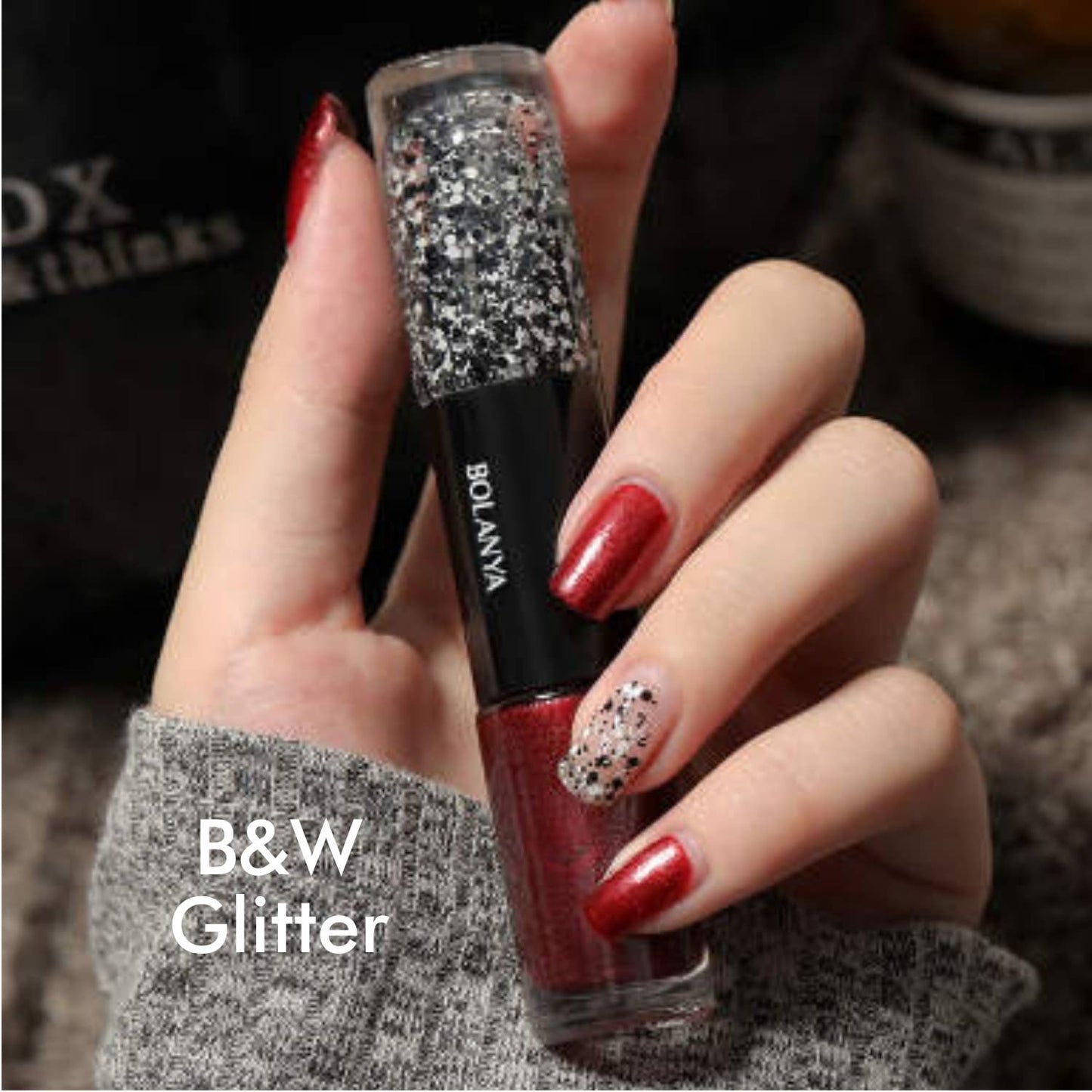 Double Nail Polish - Trendy Colors, Glitter Polish Gift