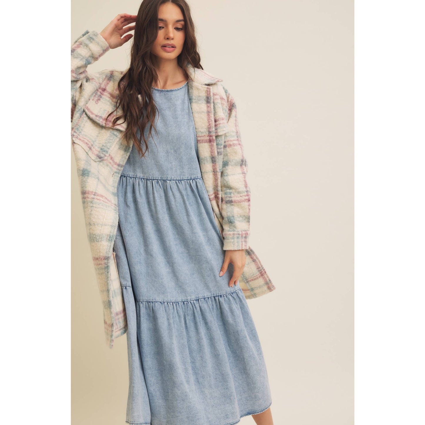 Acid Denim Wash Denim Dress