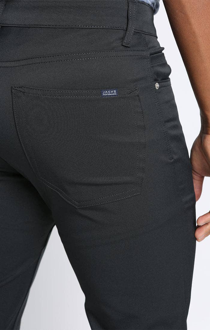 Black Poly Spandex Performance Tech Pant