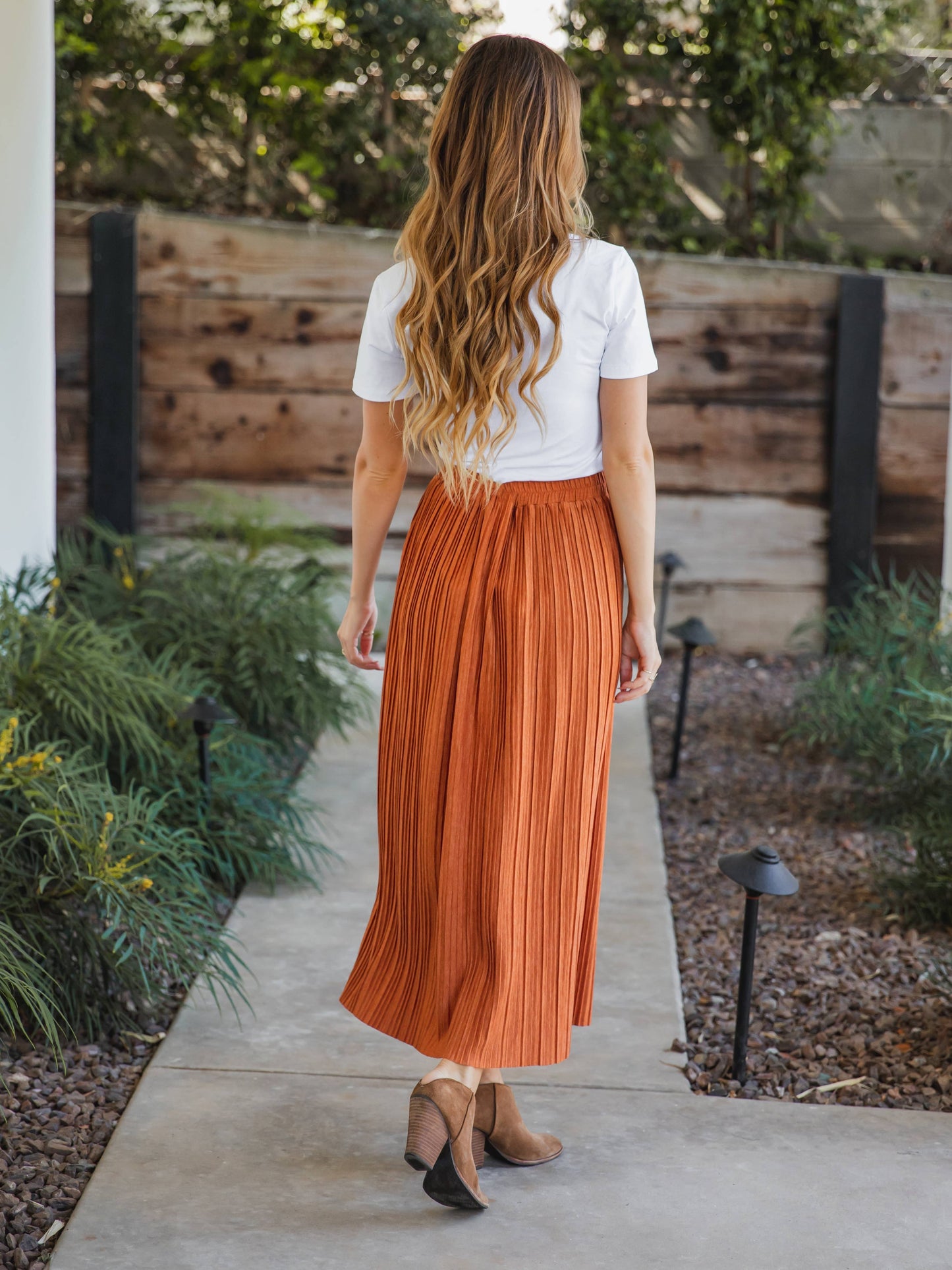 Pleated Midi Skirt