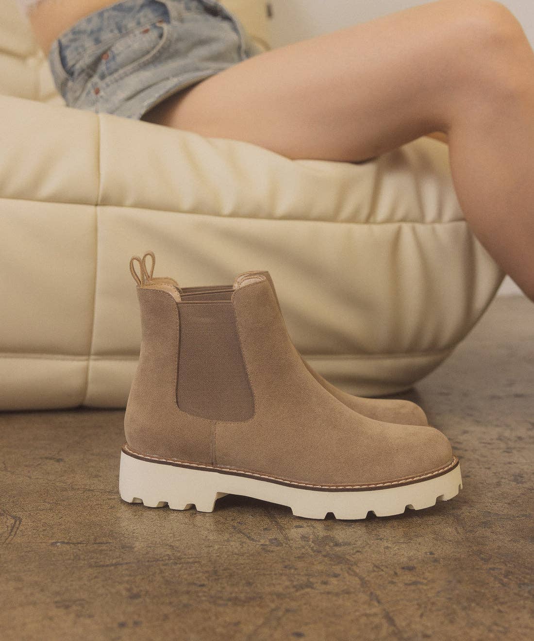 Khaki | Chunky Sole Chelsea Boot