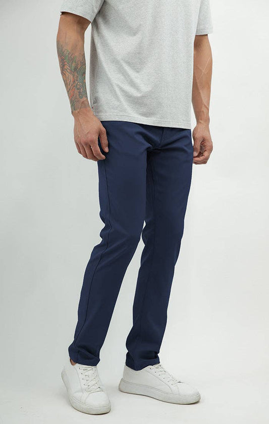 Navy Poly Spandex Performance Tech Pant