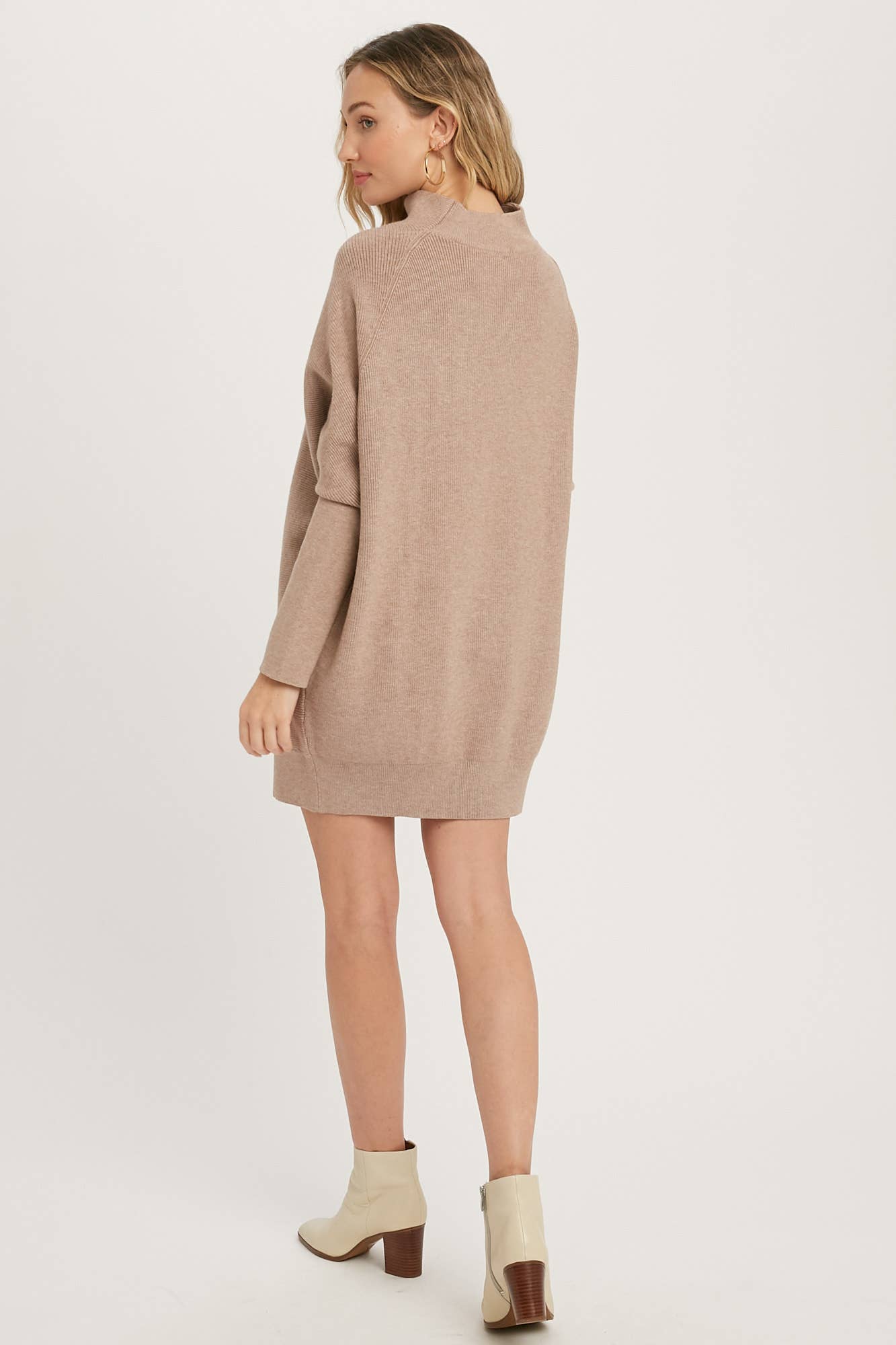 Slouch Neck Tunic Sweater