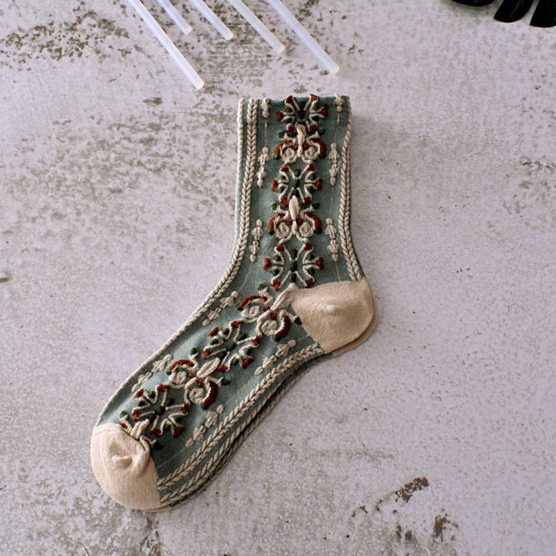 Retro Embossed Women's Socks