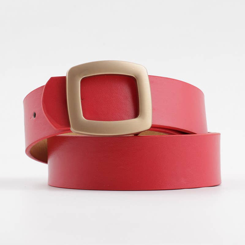 Retro Vegan Leather Women's Belt | 6 Colors - Medium