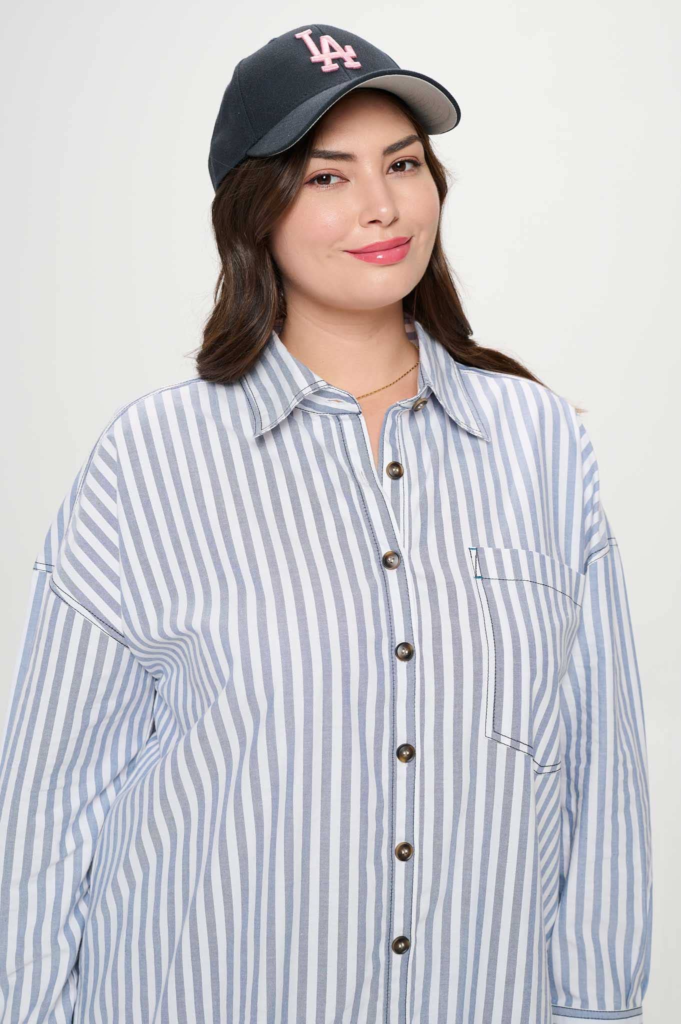 Plus Striped Long Sleeve