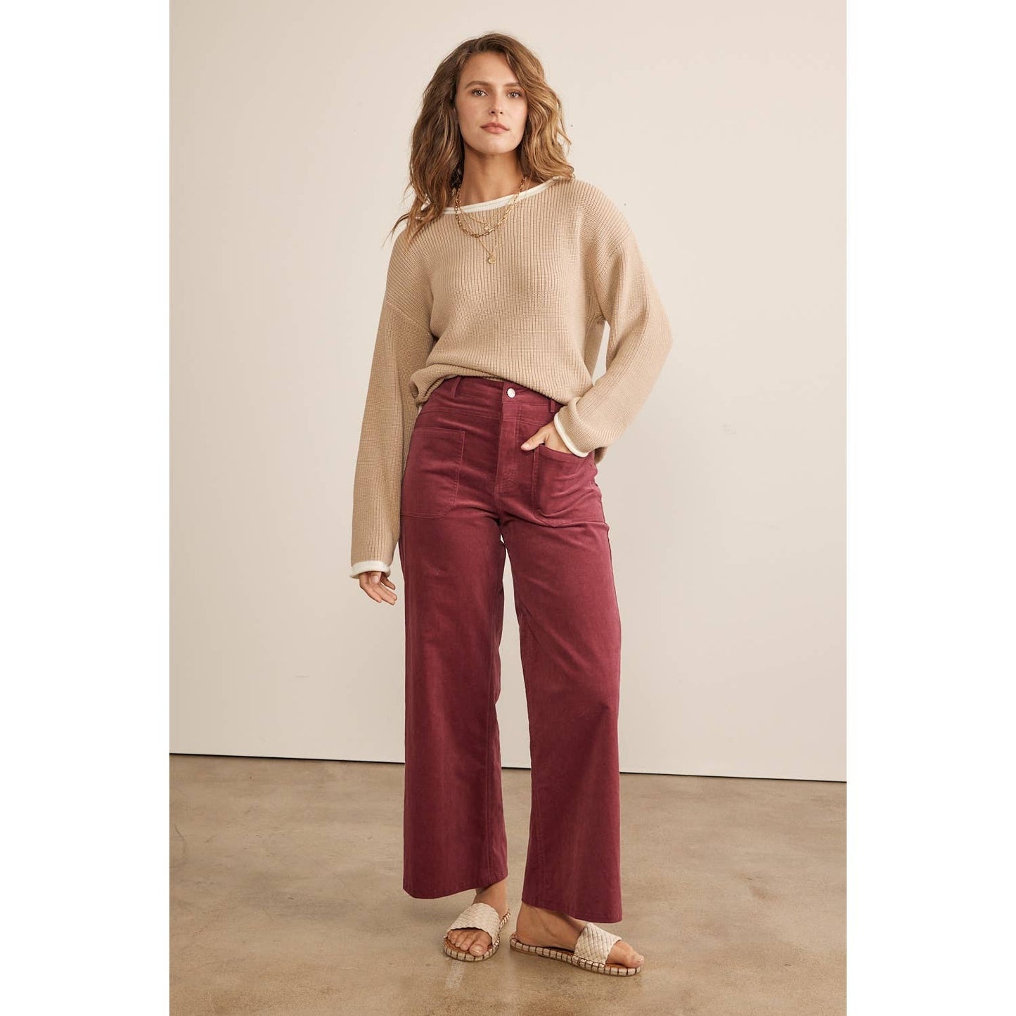 Cozy Wide Leg Corduroy Pant