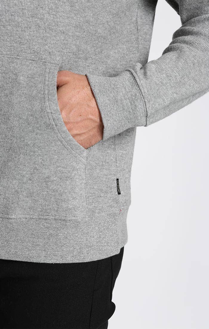 Grey Bedford Brushed Waffle Hoodie