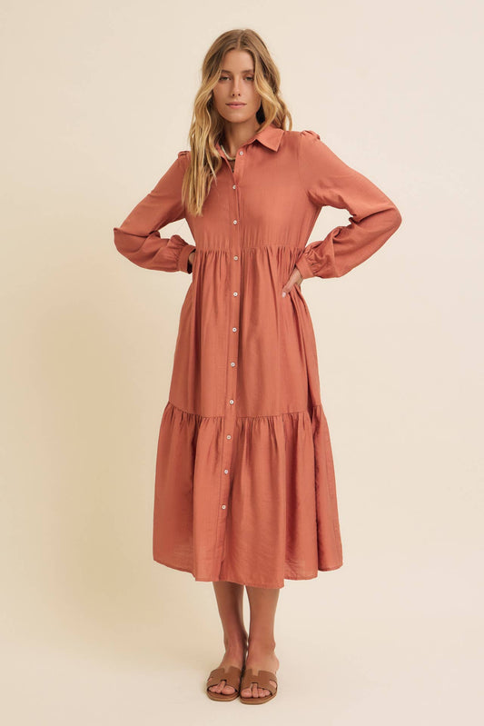 Button Down Midi Dress