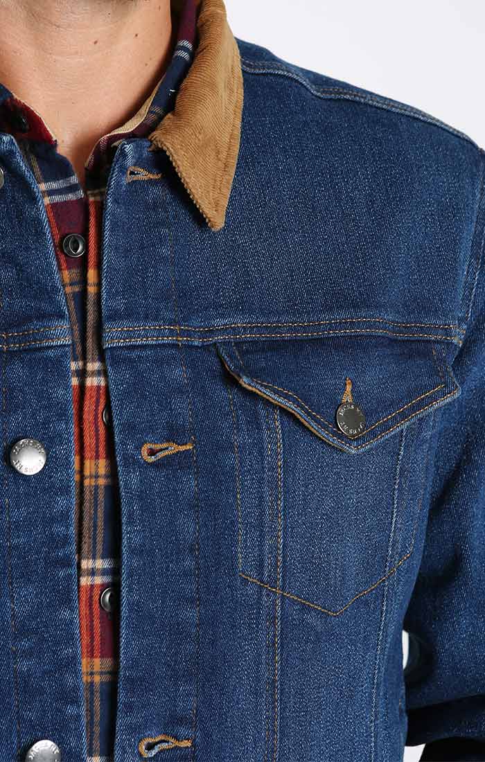 Denim Flannel Lined Vintage Trucker Jacket