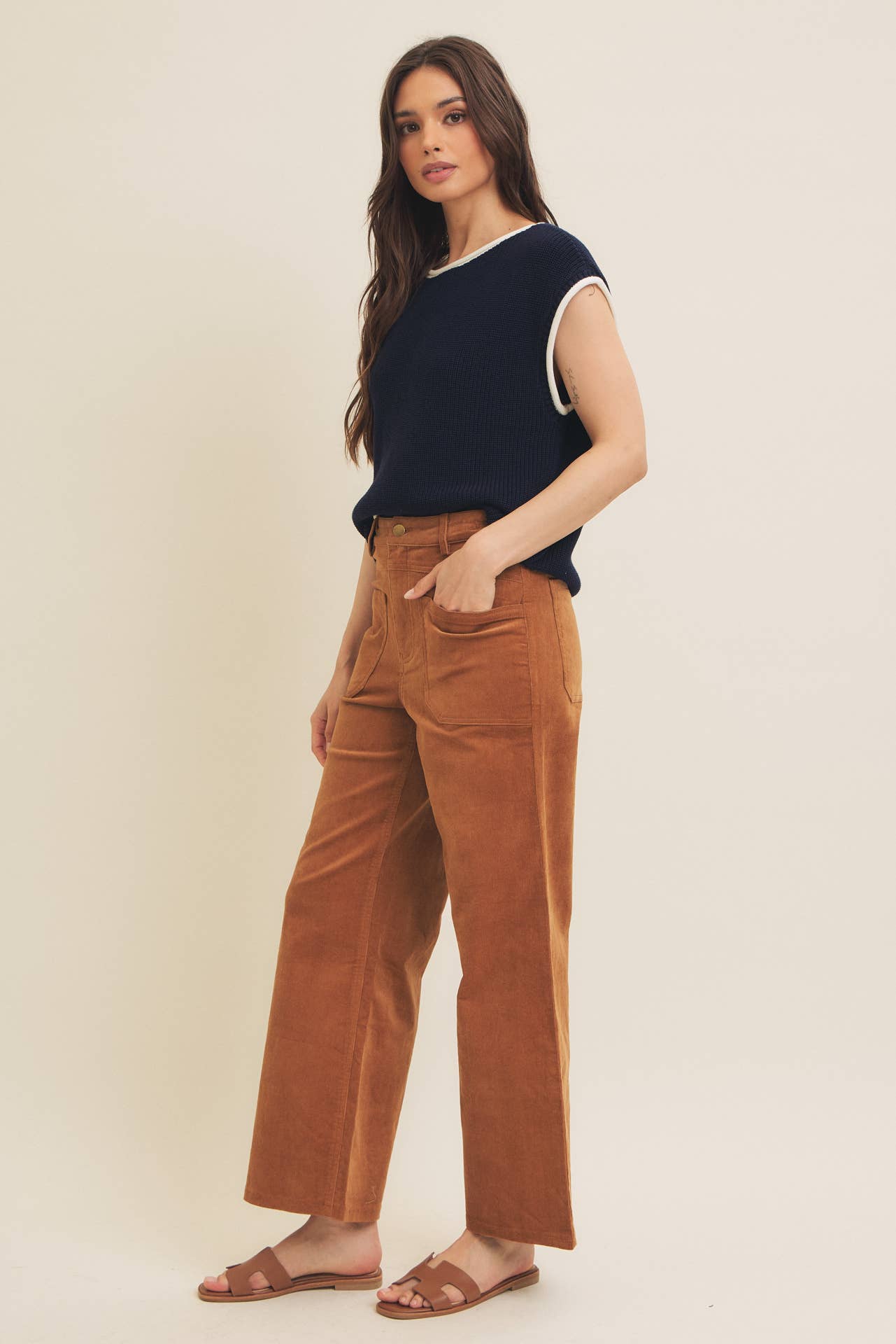 Cozy Wide Leg Corduroy Pant