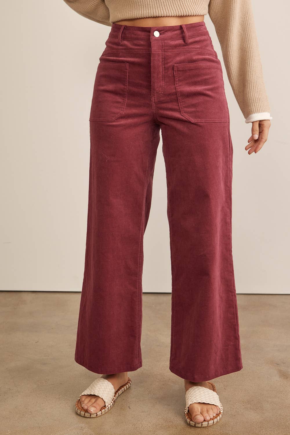 Cozy Wide Leg Corduroy Pant