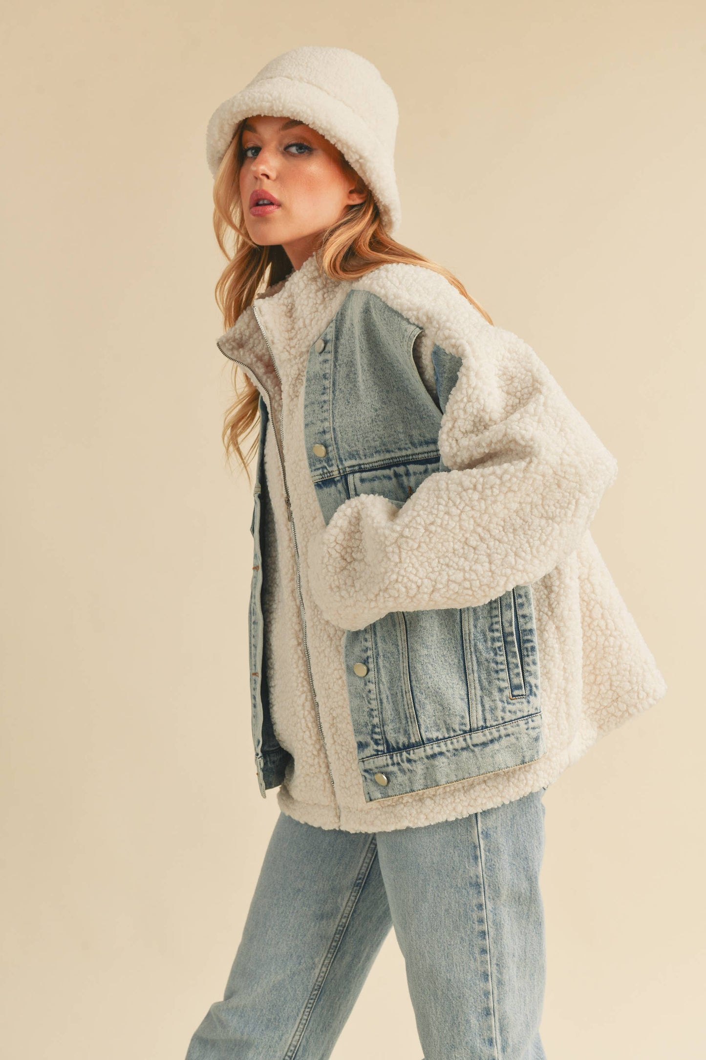 Denim and Sherpa Jacket