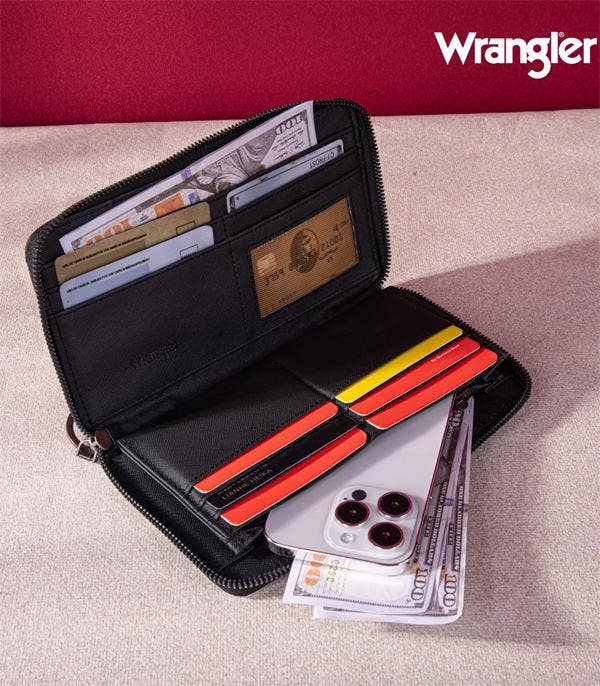 Tan Wrangler Aztec Print Wallet