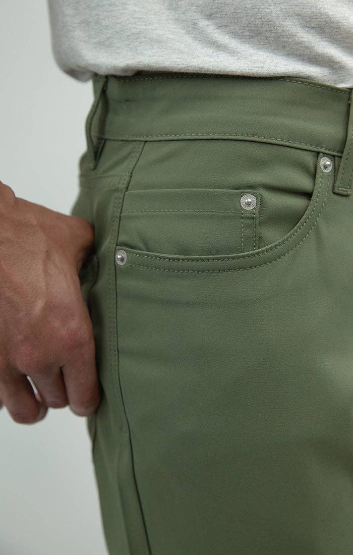 Olive Poly Spandex Performance Tech Pant