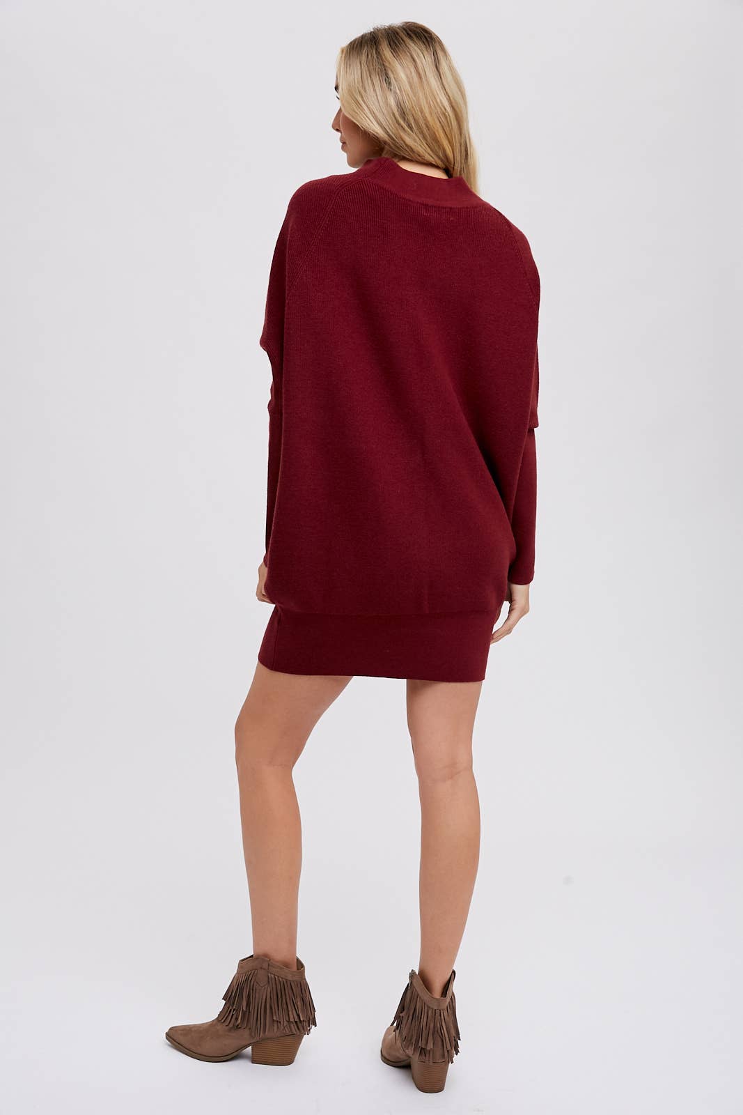 Slouch Neck Tunic Sweater