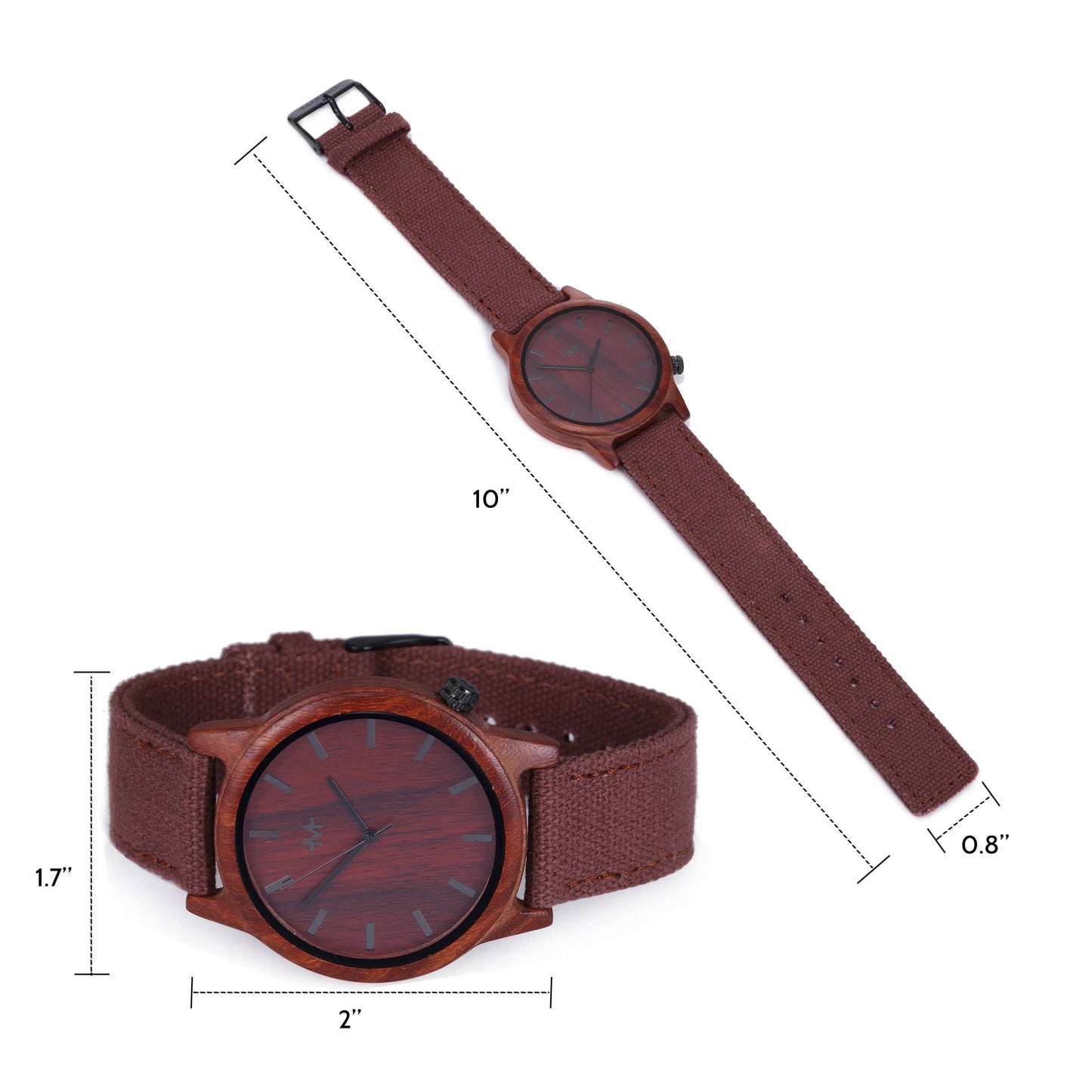 Webbed Brolly Wooden Wrist Watch