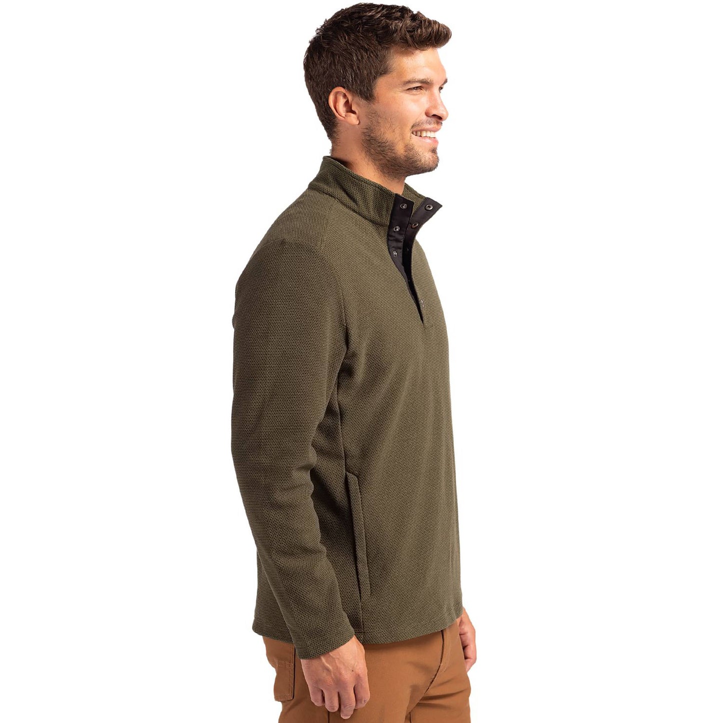 Cutter & Buck Hunts Point Eco Mens Snap Pullover