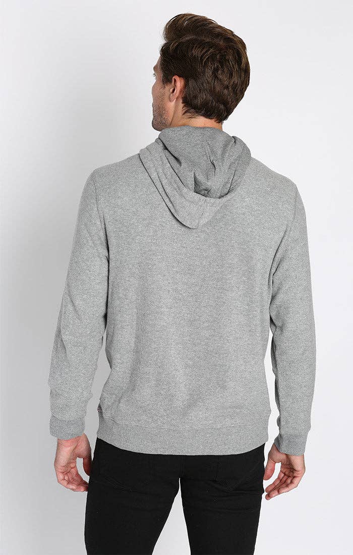 Grey Bedford Brushed Waffle Hoodie