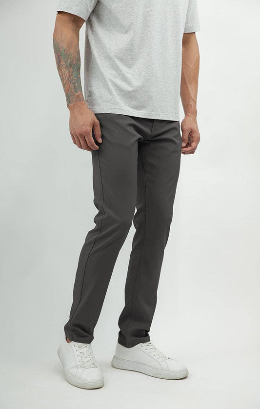 Charcoal Poly Spandex Performance Tech Pant