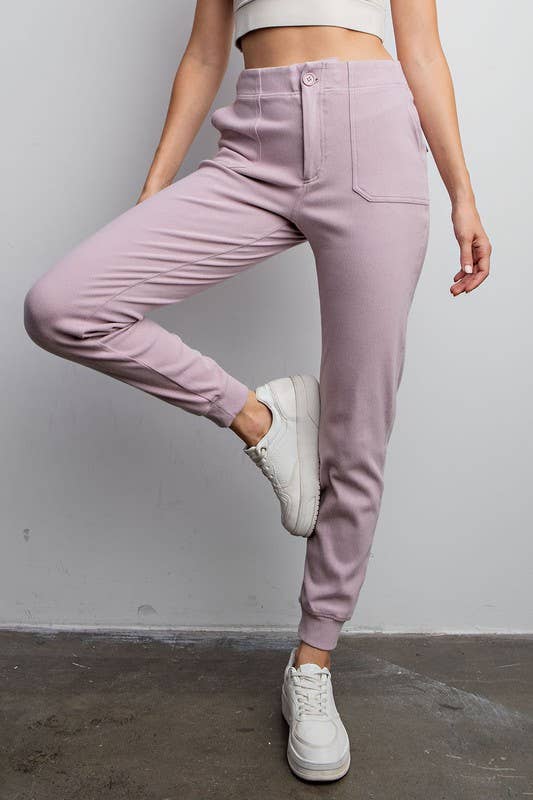 Plus Size Casual Cotton Stretch Twill Jogger Pants