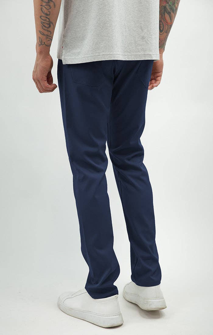 Navy Poly Spandex Performance Tech Pant