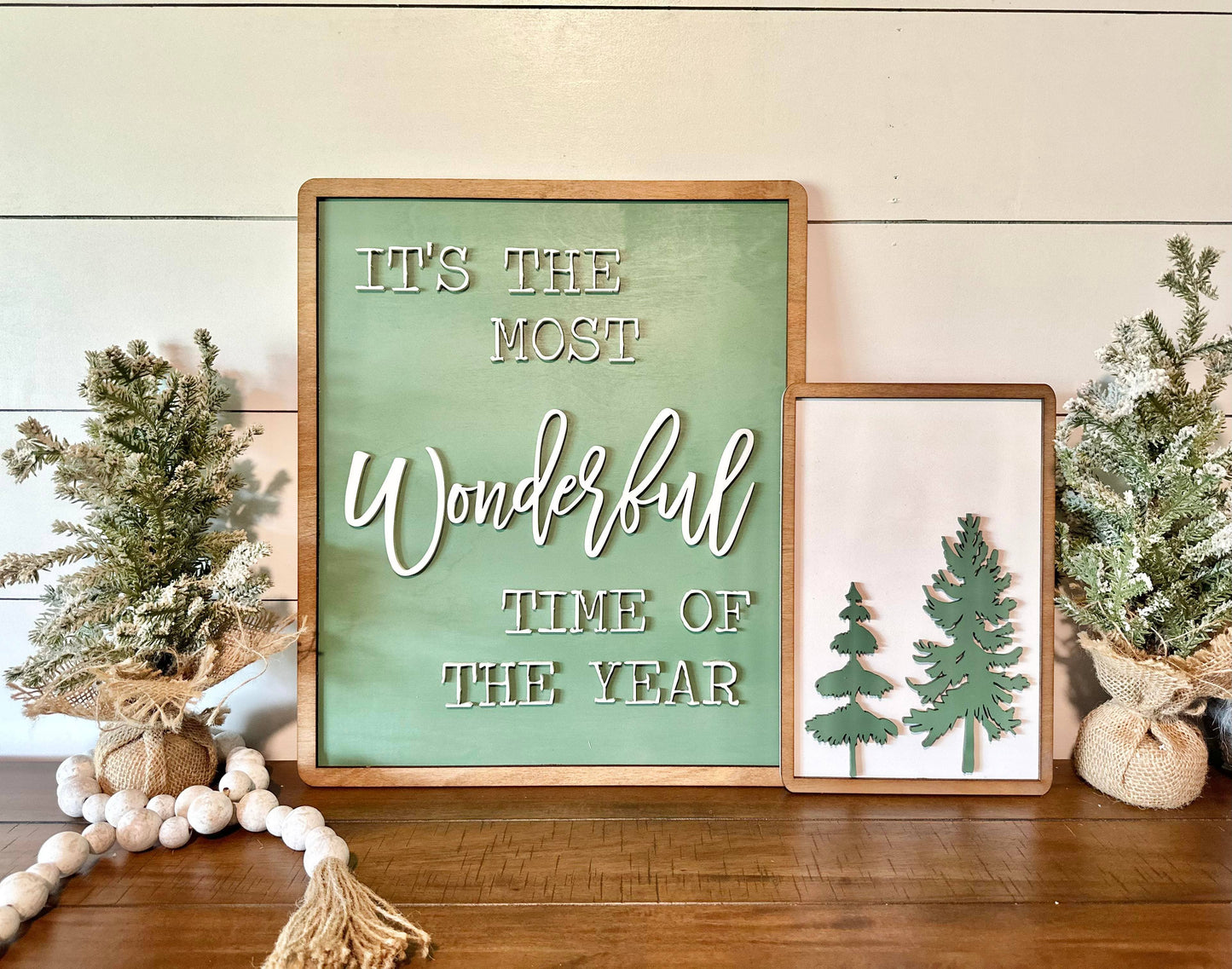 It's the most wonderful time of the year Christmas Sign Set