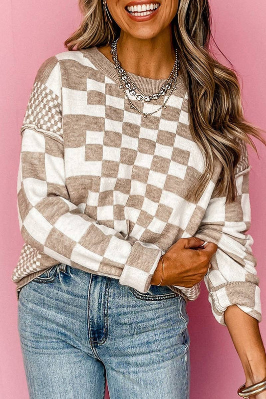 Long Sleeve Plaid Top