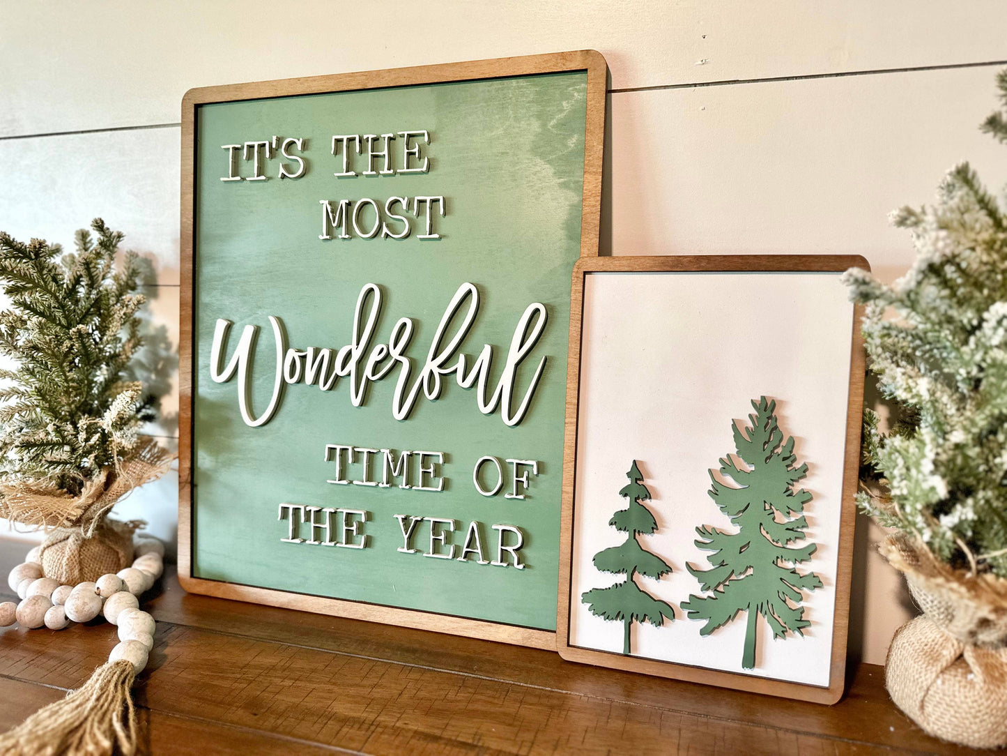 It's the most wonderful time of the year Christmas Sign Set