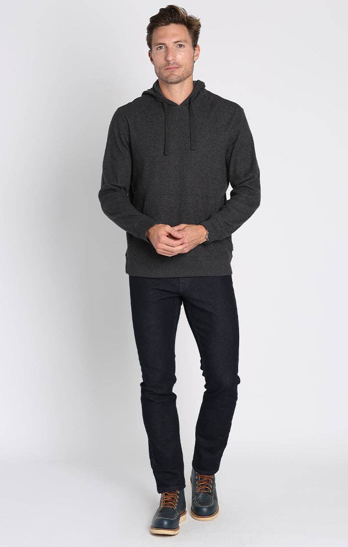 Charcoal Bedford Brushed Waffle Hoodie