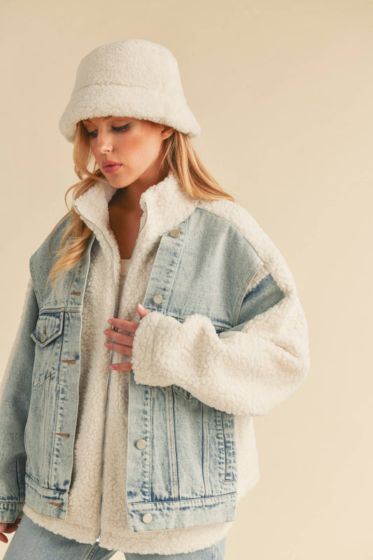 Denim and Sherpa Jacket