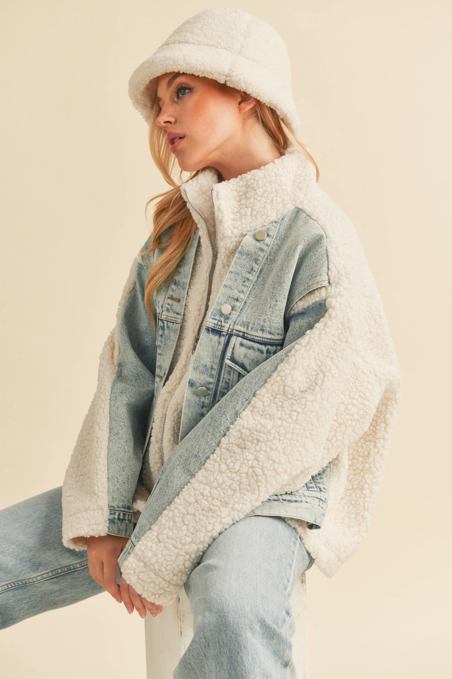 Denim and Sherpa Jacket