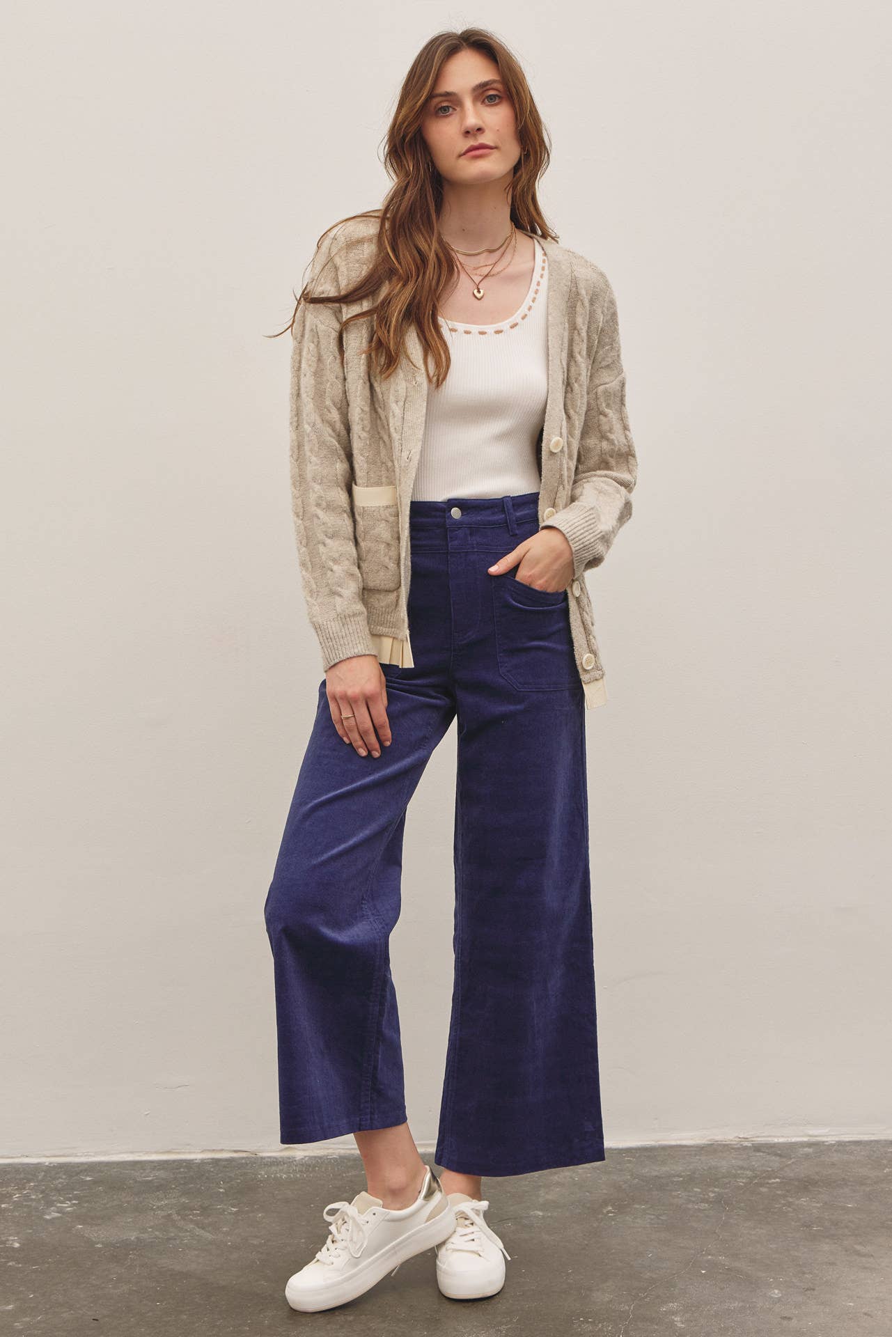 Cozy Wide Leg Corduroy Pant