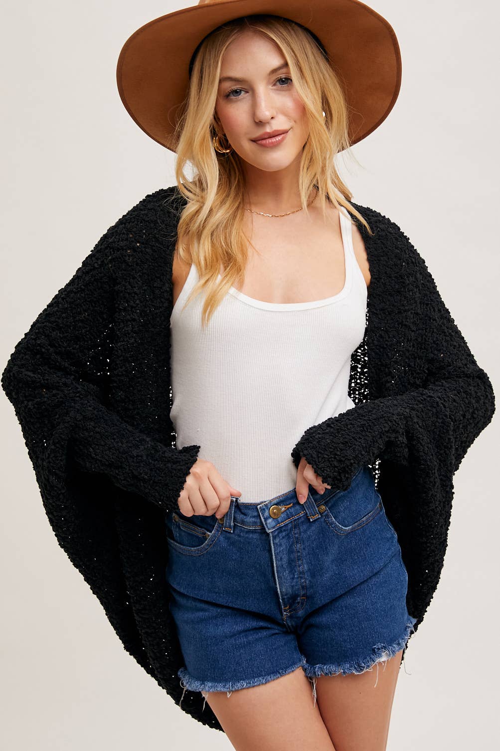 Popcorn Knit Sweater