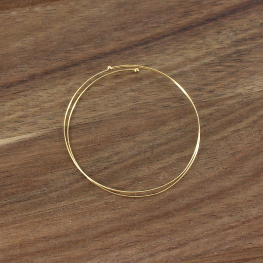 Single Entwined Brass Bangle Bracelet