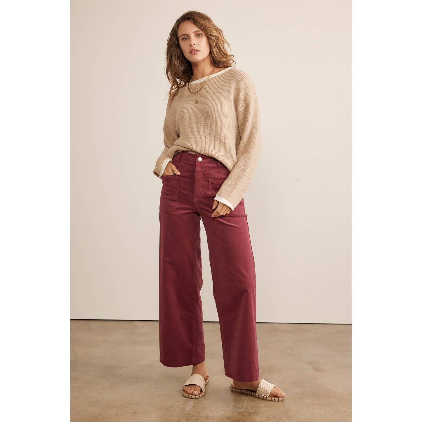 Cozy Wide Leg Corduroy Pant