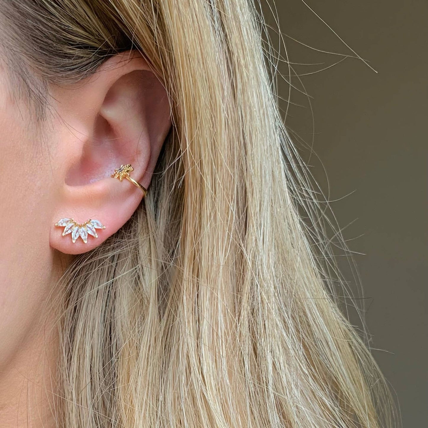 Crystal stud earrings