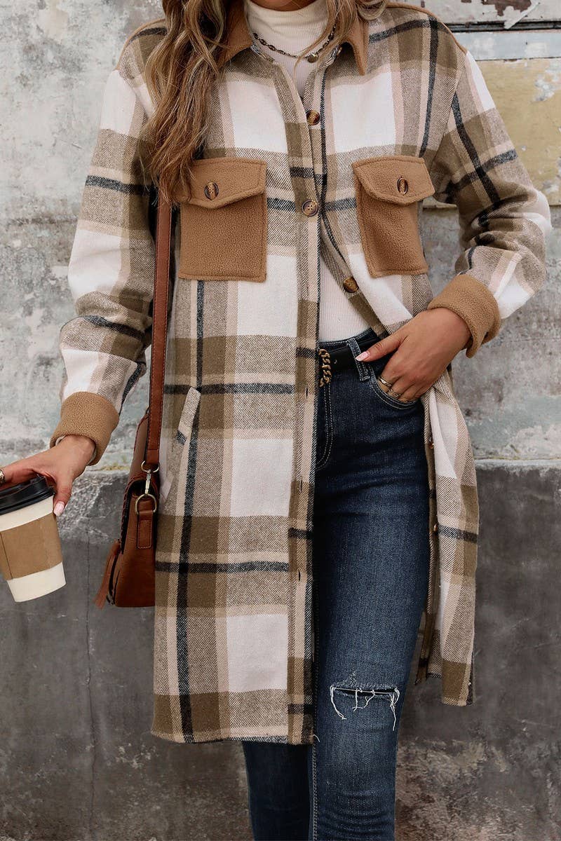 Casual Mid-Length Plaid