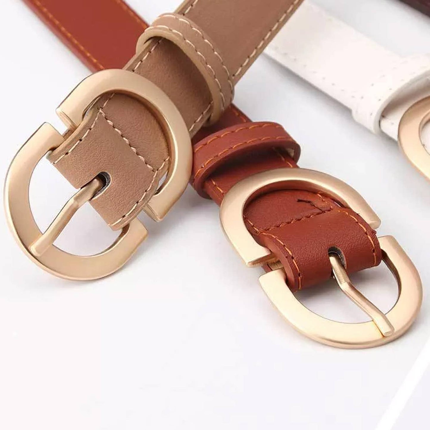 Kay Stylish Vegan Leather Women's Belt | 4 Colors - Medium